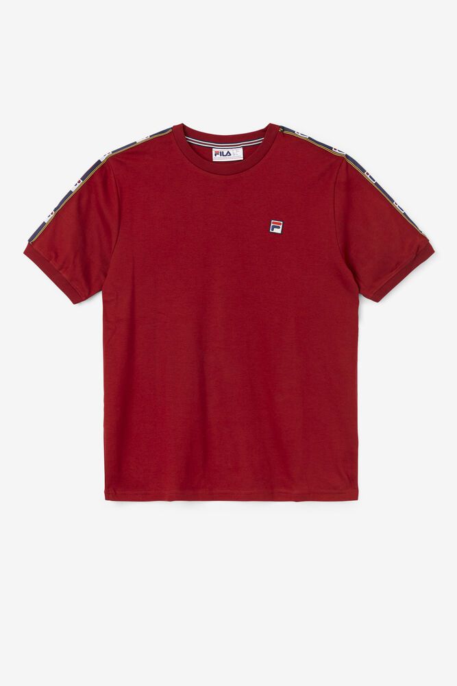 Fila Oliver T-Shirt Red - Mens - 61597VUFQ